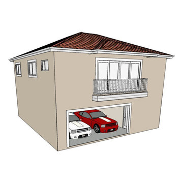Ground Floor Garage for A Two-Story Residential Remodeling Plan