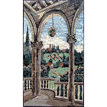 Countryside Nature Marble Mosaic, 27"x48"