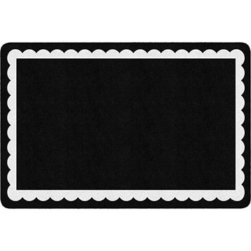 Flagship Carpets CA2011-28SG Black White/Stylisch Brights B/W Scallop Border