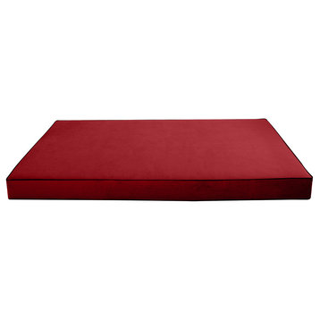 Contrast Pipe 6" Twin-XL 80x39x6 Velvet Indoor Daybed Mattress COVER ONLY-AD369