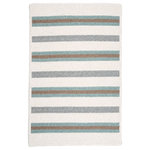 Colonial Mills - Colonial Mills Allure AL09 Juniper Stripes Area Rug, 4'x6' Rectangular - Sleek horizontal lines in fashionable hues offer a modern twist to the heathered look and warmth of this rectangular, striped area rug.