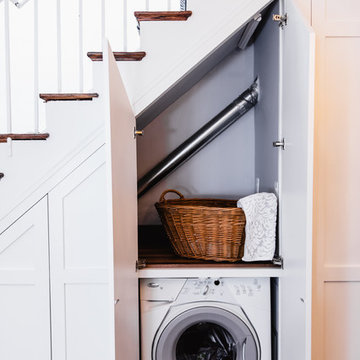 Laundry Hidden Under Stairs