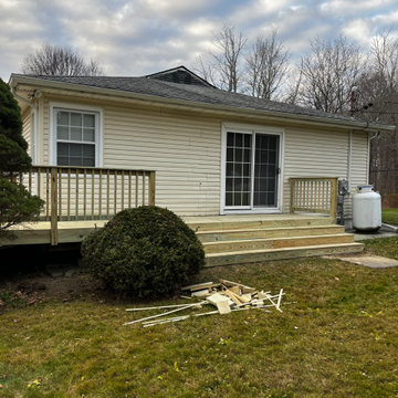 Pressure treated wood deck
