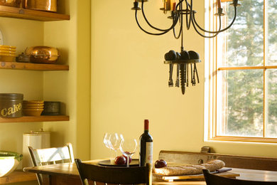 Design ideas for a country dining room in Burlington.