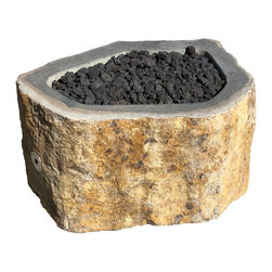 Impact Imports USA, Inc. - Natural Stone Gas Fire Pit, Outdoor, Fire Feature, Propane or Natural Gas, (#3) - Fire Pits