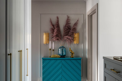 Inspiration for a small transitional entry hall remodel in Moscow