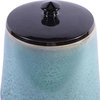 Jar Vase Lidded Short Colors May Vary Aqua Green Variable Polished