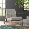 New Pacific Direct Damian 18" Fabric Accent Arm Chair in Boucle Beige