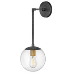 Hinkley - Hinkley 3742DZ Warby - One Light Wall Sconce - Add a mid-century modern design pop to a multitudeWarby One Light Wall Aged Zinc/Heritage B *UL Approved: YES Energy Star Qualified: n/a ADA Certified: n/a  *Number of Lights: Lamp: 1-*Wattage:100w Medium Base bulb(s) *Bulb Included:No *Bulb Type:Medium Base *Finish Type:Aged Zinc/Heritage Brass