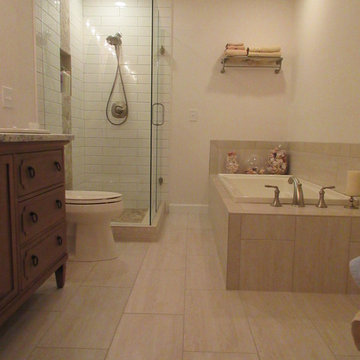 Modern White Subway Tiles Bathroom