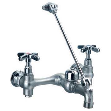Heavy Duty Wall Mount Service Sink Faucet With Support Bracket