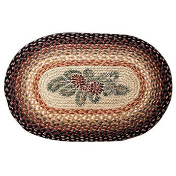 Op 83 Pinecone Red Berry Oval Patch 20"X30"