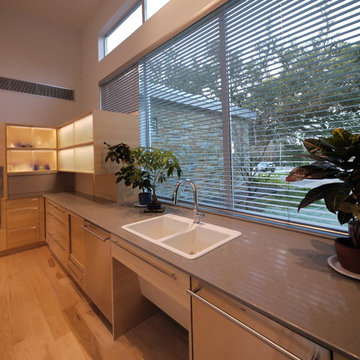 Kitchen Counter Along Front Wall