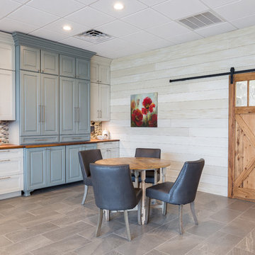 Transitional Dining Room & Pantry