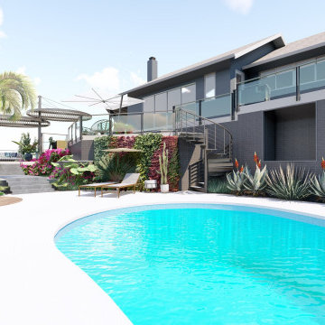 Luxury Monte Sunset Hillside Villa With Multi Levels