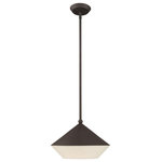 Livex Lighting - Livex Lighting 40715-07 Stockholm - 17" One Light Mini Pendant - The unique design of the Stockholm mini pendant meStockholm 17" One Li Bronze Bronze Metal/ *UL Approved: YES Energy Star Qualified: n/a ADA Certified: n/a  *Number of Lights: Lamp: 1-*Wattage:40w Medium Base bulb(s) *Bulb Included:No *Bulb Type:Medium Base *Finish Type:Bronze