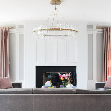 Large sectional and television area