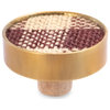 Basketweave 1-3/5" Checkered Red and Brown Cabinet Knob