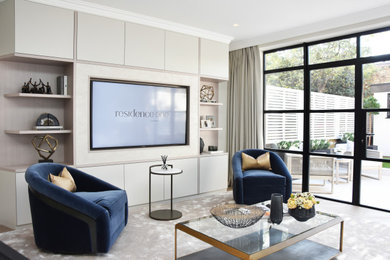 Design ideas for a modern living room in Other.
