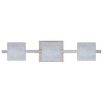 Besa Lighting - Besa Lighting 3WS-787319-LED-SN Paolo - 22.5" 15W 3 LED Bath Vanity - Contemporary Paolo enclosed half-cylinder design features handcrafted glass. This modern wall light offers flexible design potential for a variety of bath/vanity decorating schemes. Mount horizontally or vertically. ADA-Compliant. Our Opal glass is a soft white cased glass that can suit any classic or modern decor. Opal has a very tranquil glow that is pleasing in appearance. The smooth satin finish on the clear outer layer is a result of an extensive etching process. This blown glass is handcrafted by a skilled artisan, utilizing century-old techniques passed down from generation to generation. The vanity fixture is equipped with plated steel square lamp holders mounted to linear rectangular tubing, and a low profile square canopy cover. These stylish and functional luminaries are offered in a beautiful Chrome finish.  Mounting Direction: Horizontal  Shade Included: TRUE  Dimable: TRUE  Color Temperature:   Lumens: 450  CRI: +  Rated Life: 25000 HoursPaolo 22.5" 15W 3 LED Bath Vanity Chrome Carrera GlassUL: Suitable for damp locations, *Energy Star Qualified: n/a  *ADA Certified: YES *Number of Lights: Lamp: 3-*Wattage:5w LED bulb(s) *Bulb Included:Yes *Bulb Type:LED *Finish Type:Chrome