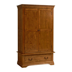 Toulouse Dark Oak Gents Wardrobe - Armoires And Wardrobes