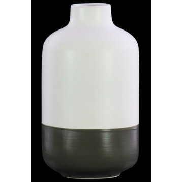 Poggio Stoneware Vase, White, Small