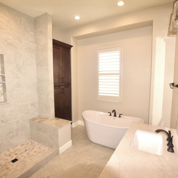 Chris and Annette Oggerino Master Bath Before and After