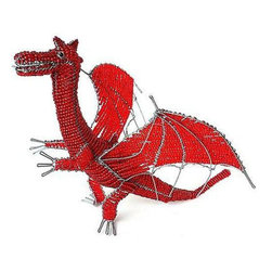 South Africa - Handmade Large Beaded Dragon - South Africa - Decorative Objects And Figurines