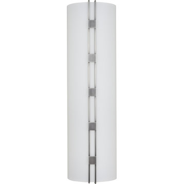 Architectural 1-Light Black Brushed Nickel Interior Wall Sconce