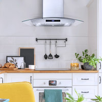 2-Piece Kitchen, 30" Gas Range and 30" Wall Mount Range Hood