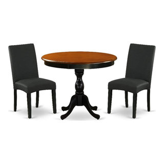 WILLIAMSPACE 47.34 In Round Curved Base Dining Table, Oak