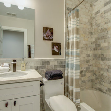 Bathroom Remodeling With Corner Tub, Standing Shower, Sink & Extra Cabinet Space