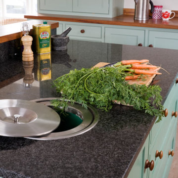Two tone painted kitchen in Kent