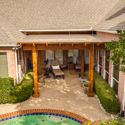 Backyard with two Polygal Covered Pergolas - Pergolas
