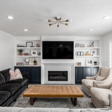 Addington Media Center and Fireplace Mantle