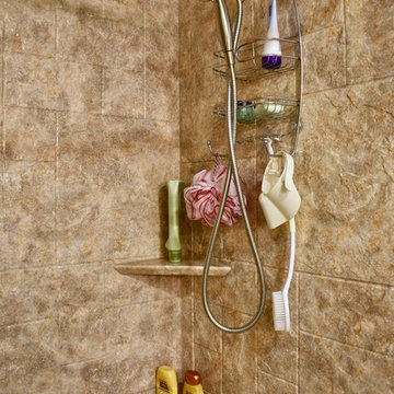Warm Full Bathroom Update