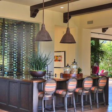 Newport Beach, California Luxury Wine Room Glass Front Modern Custom Wine Cellar
