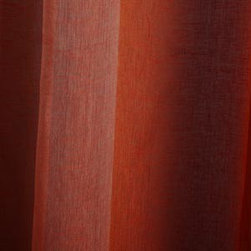 Linen Sheer Vertical Stripe Drapery in Summer - Drapery Fabric