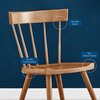 Side Dining Chair, Walnut, Wood, Modern, Kitchen Bistro Restaurant Hospitality