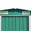vidaXL Garden Shed Outdoor Storage Shed with Double Sliding Doors Metal Green