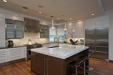 Kitchen - contemporary kitchen idea in Austin