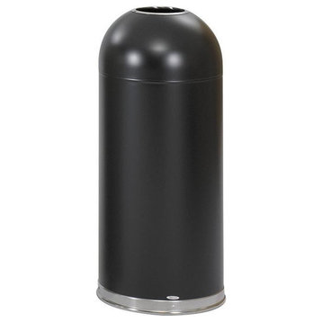 Safco Black Open Top Dome Receptacle