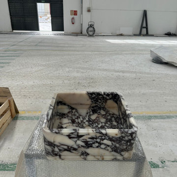 Calacatta Viola Marble Sink – A Bold Statement in Natural Stones