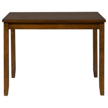 Plantation Counter Height Table and Four Stools- Warm Brown
