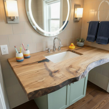 Customizable Live Edge Maple Vanity Tops, Made-To-Order