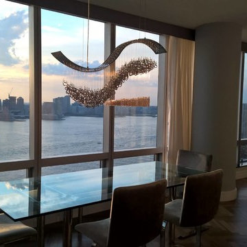 crashing wave Swarovski crystal chandelier