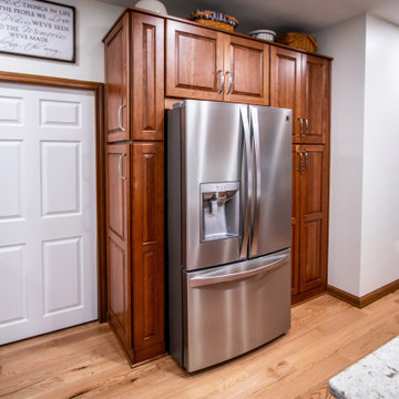 Cherry Cabinets with Pecan Stained Finish, Windemere Quartz Countertops