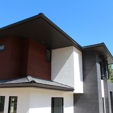 Temecula Ca. Soffit, Fascia, Gutters, Downspouts, Beam Cap, After Stucco