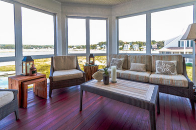 Beach style porch photo in Boston