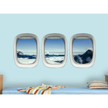 VWAQ Airplane Window Clings Aviation Decals Stickers Aerial Wall Art VWAQ-PPW15